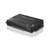 IOIUSKKU Unidad de Disco Duro Universal SATA 2,5/3,5 Adaptador USB 3,0 con conversión de luz LED Transferencia convertidor portátil Notebook