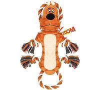 Iokheira Juguete Perro Indestructible Navidad - Juguetes Interactivos para Perros Grandes Cachorro Chirriantes Hablan, Anti-Estres y Ansiedad, Mordedores y Peluche Amarillo