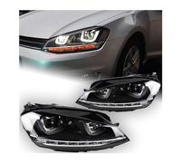 IOKSDD 1 par de faros delanteros, compatibles con Golf 7 MK7, diseño LED estilo coche, DRL, Hid, Angel Eye, haz Bi Xenon, accesorios