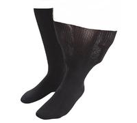 IOMI - 1 pares hombre diabeticos edema calcetines sin elasticos costuras para la circulacion (45-50 eur (12-14 UK), Black)