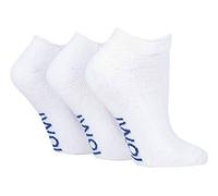 IOMI - 3 Pares Algodon Cortos Tobilleros Calcetines Diabeticos sin Elastico (39/42, White (Trainer))