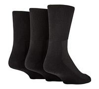 IOMI 3 Pares Hombre Mujer Calcetines de Bambu para Diabéticos | Calcetas Sin Elásticos Footnurse (37-40, Negro)