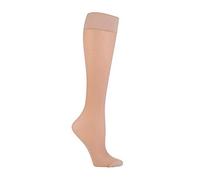 IOMI - Mujer calcetines 40 den medias de compresion vuelos para viaje en 2 colores (37/42, Beige)