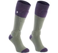 Ion MTB - Calcetines para espinilleras (Talla 35-38), Color Verde