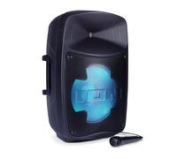 Ion Pro Glow Ultra - Sistema de Altavoces PA Bluetooth de Alta Potencia con Luces, micrófono de Karaoke, reproducción USB, Puerto de Carga USB, Entrada Auxiliar, Control de aplicación, 300 W