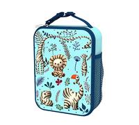 ion8 Bolsa Termica Porta Alimentos, Cremallera Fácil Acceso en 3 Lados, Bolsillo Externo para Botellas, Acolchado y Forrado Lavable, Parche de Nombre, Poliéster, Impreso, Fanáticos De Cebra