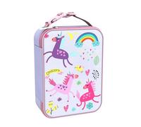 ION8 Bolsa Termica Porta Alimentos, Cremallera Fácil Acceso en 3 Lados, Bolsillo Externo para Botellas, Acolchado y Forrado Lavable, Parche de Nombre, Poliéster, Unicornio Diseño Impreso