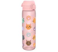 ion8 Botella Agua, 500ml, a Prueba de Fugas, Fácil de Abrir, Cerradura Segura, Apta para Lavavajillas, Sin BPA, Asa de Transporte, Fácil de Limpiar, Neutro en Carbono, Gatos