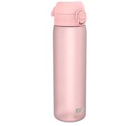 Ion8 Botella Agua, 500ml, a Prueba de Fugas, Fácil de Abrir, Cerradura Segura, Apta para Lavavajillas, Sin BPA, Asa de Transporte, Fácil de Limpiar, Neutro en Carbono, Rosa Claro