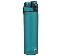 Ion8 Botella Agua, 500ml, a Prueba de Fugas, Fácil de Abrir, Cerradura Segura, Apta para Lavavajillas, Sin BPA, Asa de Transporte, Fácil de Limpiar, Neutro en Carbono, Aqua