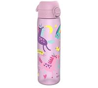 ion8 Botella Agua, 500ml, a Prueba de Fugas, Fácil de Abrir, Cerradura Segura, Apta para Lavavajillas, Sin BPA, Asa de Transporte, Fácil de Limpiar, Neutro en Carbono, Unicornios, Lila