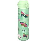 Ion8 Botella de agua delgada a prueba de fugas, sin BPA, mariposa salvaje, capacidad de 500 ml