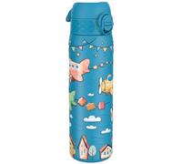 ion8 Botella Agua Acero Inoxidable Termica, 500ml, a Prueba de Fugas, Fácil de Abrir, Cerradura Segura, Aptas para Lavavajillas, Adapta a Portavasos, Asa de Transporte, Diseño Aviones