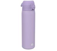 Ion8 Botella Agua Acero Inoxidable Termica, 500ml, a Prueba de Fugas, Fácil de Abrir, Cerradura Segura, Aptas para Lavavajillas, Adapta a Portavasos, Asa de Transporte, Púrpura Claro