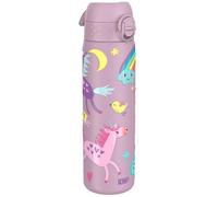 Ion8 Botella Agua Acero Inoxidable Termica, 500ml, a Prueba de Fugas, Fácil de Abrir, Cerradura Segura, Aptas para Lavavajillas, Adapta a Portavasos, Asa de Transporte, Diseño Unicornio