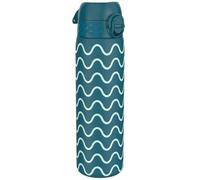 ION8 Botella Agua Acero Inoxidable Termica, 500ml, a Prueba de Fugas, Fácil de Abrir, Cerradura Segura, Aptas para Lavavajillas, Adapta a Portavasos, Asa de Transporte, Diseño Ola