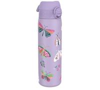 ION8 Botella Agua Acero Inoxidable Termica, 500ml, a Prueba de Fugas, Fácil de Abrir, Cerradura Segura, Aptas para Lavavajillas, Adapta a Portavasos, Asa de Transporte, Diseño Mariposa Salvaje