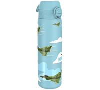 ION8 Botella Agua Inox Ligero, 600ml, Sin Aislamiento, a Prueba de Fugas, Fácil de Abrir, Aptas para Lavavajillas, Cerradura Segura, Fácil de Limpiar, Diseño en Relieve, Aviones de Combate