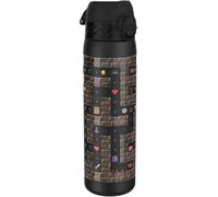 ion8 Botella Agua Inox Ligero, 600ml, Sin Aislamiento, a Prueba de Fugas, Fácil de Abrir, Aptas para Lavavajillas, Cerradura Segura, Fácil de Limpiar, en Relieve, Jugador