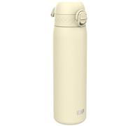 ion8 Botella Agua Inox Ligero, 600ml, Sin Aislamiento, a Prueba de Fugas, Fácil de Abrir, Cerradura Segura, Aptas para Lavavajillas, Fácil de Limpiar, Resistente a Rayones, Blanco Cremoso