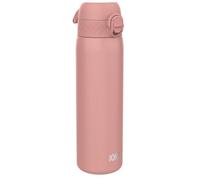 ion8 Botella Agua Inox Ligero, 600ml, Sin Aislamiento, a Prueba de Fugas, Fácil de Abrir, Cerradura Segura, Aptas para Lavavajillas, Fácil de Limpiar, Resistente a Rayones, Rosa Ceniza
