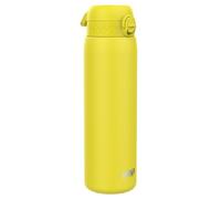 ion8 Botella Agua Inox Ligero de 1 Litro, Sin Aislamiento, a Prueba de Fugas, Fácil de Abrir, Cerradura Segura, Aptas para Lavavajillas, Resistente a Rayones, Amarillo