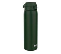 ION8 Botella Agua Inox Ligero de 1 Litro, Sin Aislamiento, a Prueba de Fugas, Fácil de Abrir, Cerradura Segura, Aptas para Lavavajillas, Resistente a Rayones, Verde