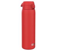 ion8 Botella Agua Inox Ligero de 1 Litro, Sin Aislamiento, a Prueba de Fugas, Fácil de Abrir, Cerradura Segura, Aptas para Lavavajillas, Resistente a Rayones, Rojo