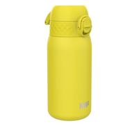 ion8 Botella Agua Inox Ligero para Niños, 400ml, Sin Aislamiento, a Prueba de Fugas, Fácil de Abrir, Cerradura Segura, Aptas para Lavavajillas, Fácil de Limpiar, Resistente a Rayones, Amarillo