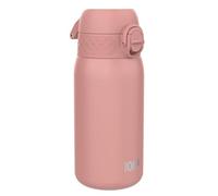 ION8 Botella Agua Inox Ligero para Niños, 400ml, Sin Aislamiento, a Prueba de Fugas, Fácil de Abrir, Cerradura Segura, Aptas para Lavavajillas, Fácil de Limpiar, Resistente a Rayones, Rosa Ceniza