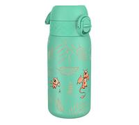 ION8 Botella Agua Inox Ligero para Niños, 400ml, Sin Aislamiento, a Prueba de Fugas, Fácil de Abrir, Cerradura Segura, Apta para Lavavajillas, Fácil de Limpiar, Diseño Huevo a Dragón