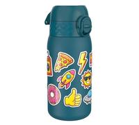 ion8 Botella Agua Inox Ligero para Niños, 400ml, Sin Aislamiento, a Prueba de Fugas, Fácil de Abrir, Cerradura Segura, Aptas para Lavavajillas, Fácil de Limpiar, Resistente a Rayones, Pegatinas