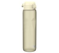 ion8 Botella de Agua 1 Litro, 1000 ml, a Prueba de Fugas, Fácil de Abrir, Cerradura Segura, Asa de Transporte, Apta para Lavavajillas, Sin BPA, Ideal para Deporte y Gimnasio, Blanco Cremoso