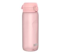 Ion8 Botella de Agua, 750ml, Deportiva, a Prueba de Fugas, Fácil de Abrir, Cerradura Segura, Asa de Transporte, Apta para Lavavajillas, Agarre Contorneado, Sin BPA, Neutro en Carbono, Rosa Claro