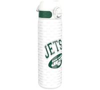 ion8 NFL New York Jets Botella De Agua De Acero Ligera, 600 ml/20 oz, Sin Aislamiento, A Prueba De Fugas, Fácil De Abrir, Cierre Seguro, Apta Para Lavavajillas, Tapa Abatible, Cabe En Portavasos