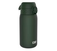 ion8 Botella de Agua para Niños, 350ml, a Prueba de Fugas, Fácil de Abrir, Cerradura Segura, Apta para Lavavajillas, Sin BPA, Asa de Transporte, Fácil de Limpiar, Neutro en Carbono, Verde Oscuro