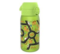 ION8 Botella de Agua para Niños, 350ml, a Prueba de Fugas, Fácil de Abrir, Cerradura Segura, Apta para Lavavajillas, Sin BPA, Asa de Transporte, Fácil de Limpiar, Neutro en Carbono, Coches