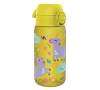 ion8 Botella de Agua para Niños, 350ml, a Prueba de Fugas, Fácil de Abrir, Cerradura Segura, Apta para Lavavajillas, Sin BPA, Asa de Transporte, Fácil de Limpiar, Unicornios, Amarillo
