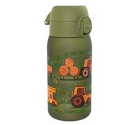 ion8 Botella de Agua para Niños, 350ml, a Prueba de Fugas, Fácil de Abrir, Cerradura Segura, Apta para Lavavajillas, Sin BPA, Asa de Transporte, Fácil de Limpiar, Máquinas Agrícolas