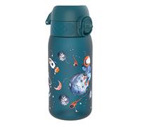 ion8 Botella de Agua para Niños, 350ml, a Prueba de Fugas, Fácil de Abrir, Cerradura Segura, Apta para Lavavajillas, Sin BPA, Asa de Transporte, Fácil de Limpiar, Neutro en Carbono, Diseño Espacio