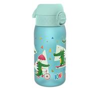 ION8 Botella de Agua para Niños, 350ml, a Prueba de Fugas, Fácil de Abrir, Cerradura Segura, Apta para Lavavajillas, Sin BPA, Asa de Transporte, Fácil de Limpiar, Neutro en Carbono, Cocodrilos