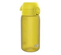 ION8 Botella de Agua para Niños, 350ml, a Prueba de Fugas, Fácil de Abrir, Cerradura Segura, Apta para Lavavajillas, Sin BPA, Asa de Transporte, Fácil de Limpiar, Neutro en Carbono, Amarillo