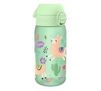 ion8 Botella de Agua para Niños, 350ml, a Prueba de Fugas, Fácil de Abrir, Cerradura Segura, Apta para Lavavajillas, Sin BPA, Asa de Transporte, Fácil de Limpiar, Neutro en Carbono, Llamas
