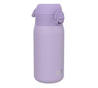 Ion8 Botella Termica de Agua Acero Inoxidable para Niños, 320ml, a Prueba de Fugas, Fácil de Abrir, Cerradura Segura, Aptas para Lavavajillas, Asa de Transporte, Fácil de Limpiar, Púrpura Claro