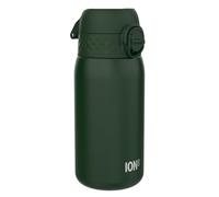 ion8 Botella Termica de Agua Acero Inoxidable para Niños, 320ml, a Prueba de Fugas, Fácil de Abrir, Cerradura Segura, Aptas para Lavavajillas, Asa de Transporte, Fácil de Limpiar, Verde Oscuro