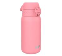 Ion8 Botella Termica de Agua Acero Inoxidable para Niños, 320ml, a Prueba de Fugas, Fácil de Abrir, Cerradura Segura, Aptas para Lavavajillas, Asa de Transporte, Fácil de Limpiar, Rosa