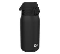 Ion8 Botella Termica de Agua Acero Inoxidable para Niños, 320ml, a Prueba de Fugas, Fácil de Abrir, Cerradura Segura, Aptas para Lavavajillas, Asa de Transporte, Fácil de Limpiar, Negro