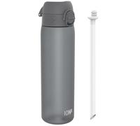 ion8 Botellas de Agua para Niños con Pajita, a Prueba de Fugas, Fácil de Abrir, Seguro, Apta para Lavavajillas, Sin BPA, Asa de Transporte, Tapa Abatible Higiénica, Fácil Limpieza