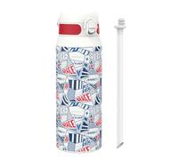 MotoGP Calle Botella Térmica 750ml (24oz) a Prueba de Fugas, Fácil de Abrir, Cerradura Segura, Asa de Transporte, Aptas para Lavavajillas, Acero Inoxidable, Ideal para Deportes