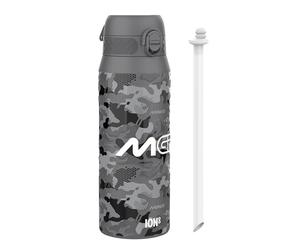 ion8 MotoGP Camuflaje Botella Térmica 750ml (24oz) a Prueba de Fugas, Fácil de Abrir, Cerradura Segura, Asa de Transporte, Aptas para Lavavajillas, Acero Inoxidable, Ideal para Deportes